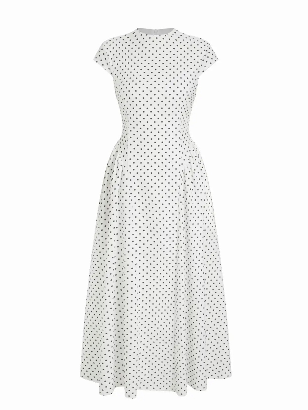 Cider White Maxi Dress with Black Polka Dots NEW WITH TAGS